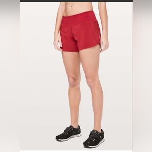 Lululemon Run Times Short II , dark red